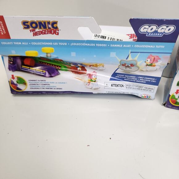 Sonic the Hedgehog Go-Go Racers Mini Launchers Set of 3 Sonic Amy & Tails NEW - Picture 5 of 7